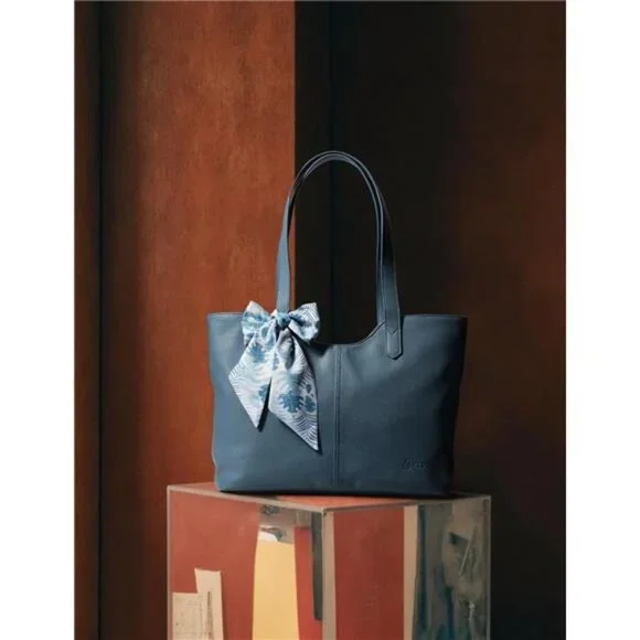 Womens Hobo Handbag Shoulder Bag Blue - Picture 5 of 6